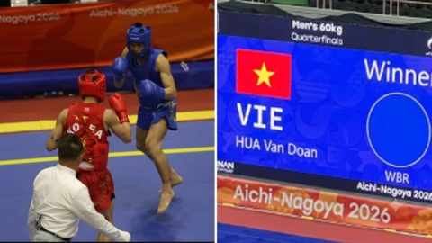 ASIAD 2026: Wushu Việt Nam bùng nổ ở tán thủ, 4 võ sĩ vào bán kết 